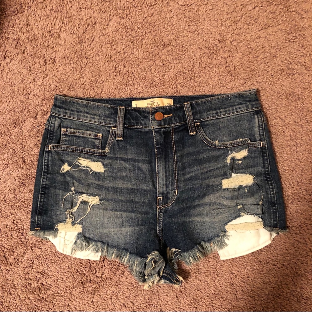 Hollister High rise distressed shorts
